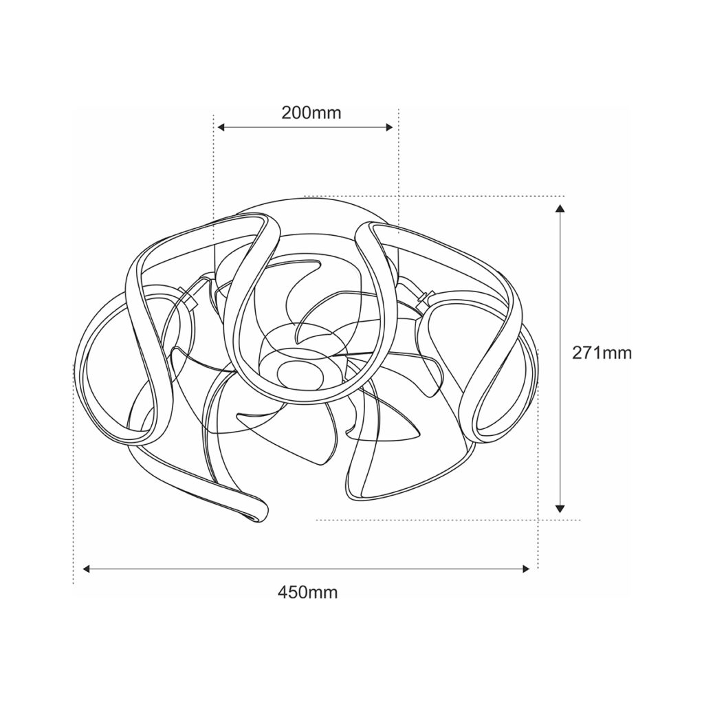 Ventilador de Techo Sobreponer JLV-02-5 - Imagen 4