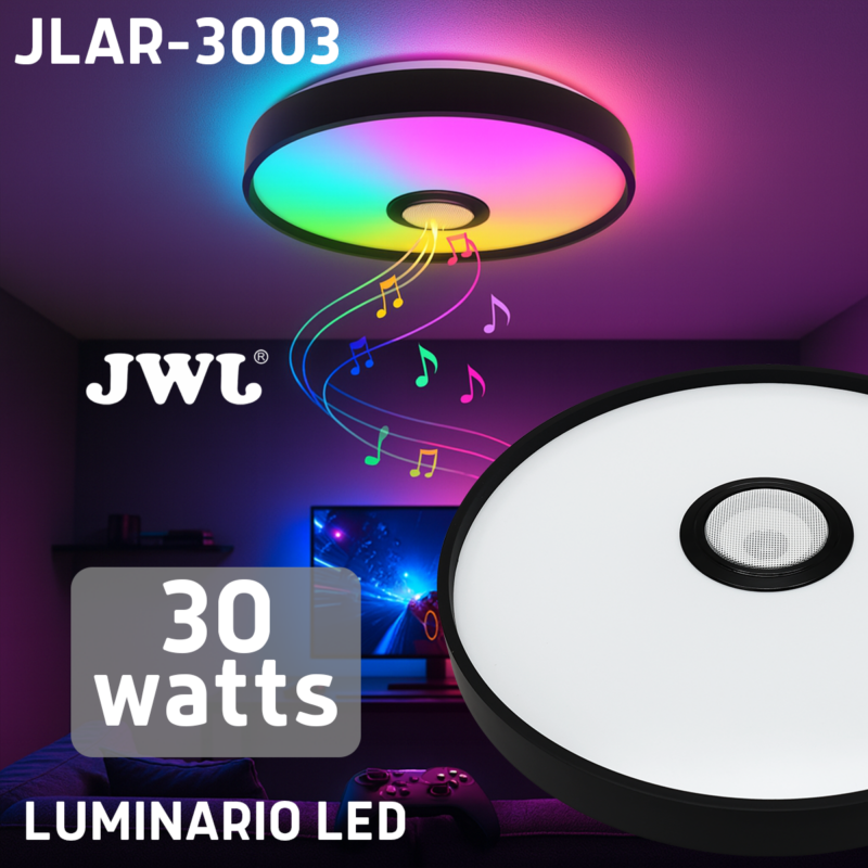 Luminario inteligente con bocina integrada