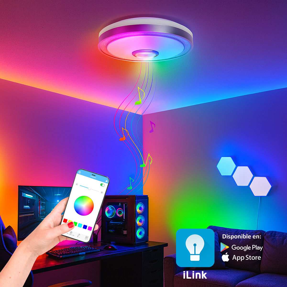 Luminario inteligente con bocina integrada - Imagen 9